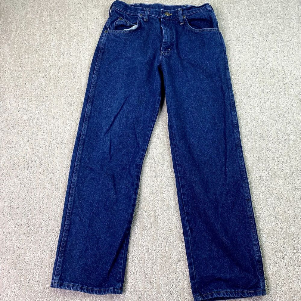 Red Cap Straight Jeans Size‎ 30x32 Mens Denim Cotton Work Wear Outdoor*